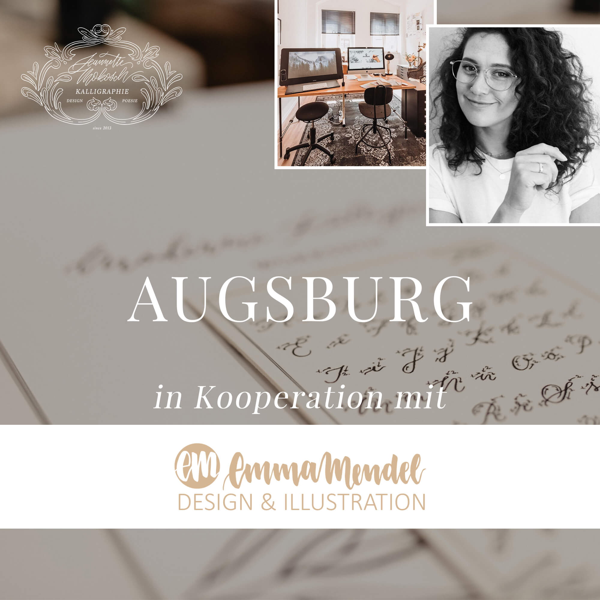 Workshop Kalligraphie Kurs Anfänger Augsburg Bayern München Kalligrafie Hand Lettering Brushlettering Schönschrift Buch Füller Feder Moderne Kalligrafie