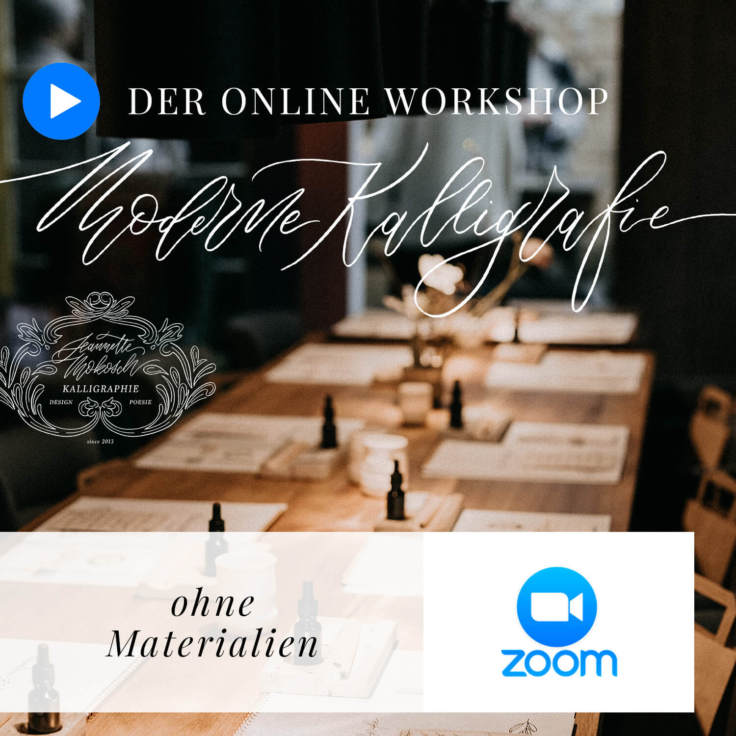 Online Workshop Moderne Kalligraphie Kalligrafie Hand Lettering Zoom
