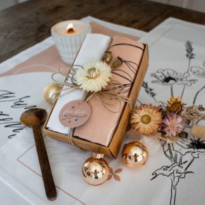 Geschirrhandtücher Geschenk Weihnachten Küche Handtücher Bibel christlich Kalligrafie gesegnet wunderbar gemacht