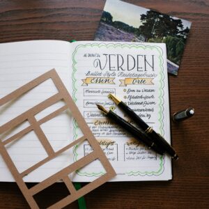 Reisetagebuch gestalten Vorlagen Onlinekurs Kalligrafie Hand Lettering Journaling Travel Journal