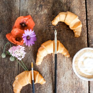 Croissant Ablage Federhalter Federablage Pinselablage Dinky Dip Kochlöffelablage